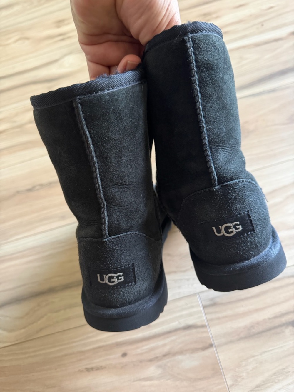 UGG Short Suede Boots in Black
